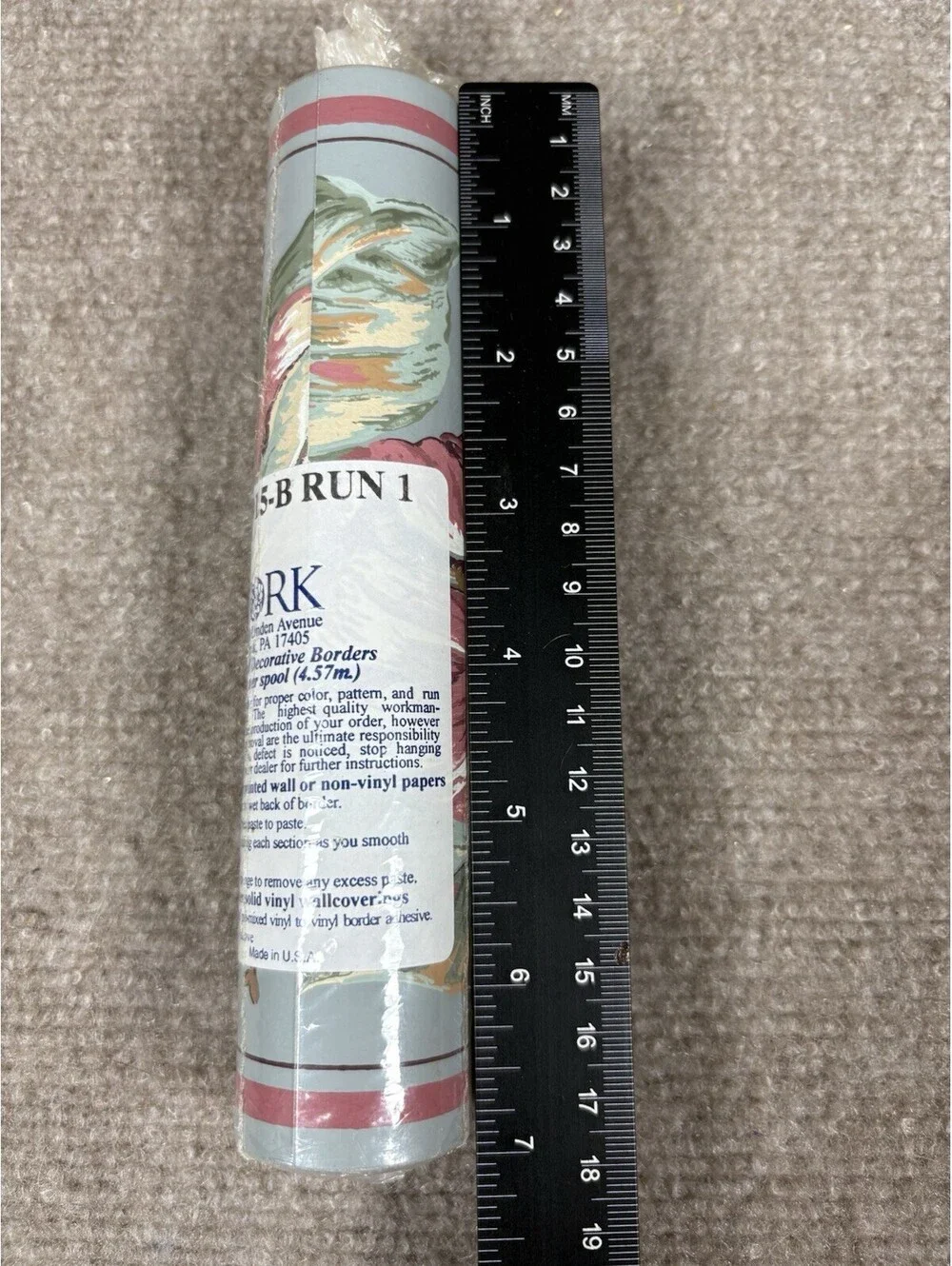 2 Rolls Vintage Floral YORK Wallpaper Border Prepasted YC 5915 5yd@ New NOS